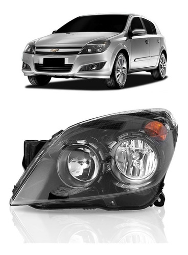 Farol Vectra Gt Gtx 2009 2010 2011 2012 Mascara Negra