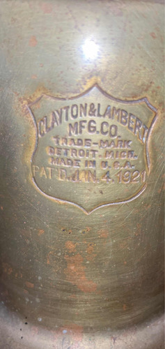 Soplete Bronce Antiguo Clayton & Lambert 1921 Americano