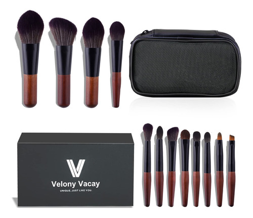 Velony Vacay Juego De Brochas De Maquillaje, 12 Brochas De M