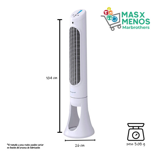 Ventilador De Torre Honeywell Hyf260wv4 Turbo Blanco