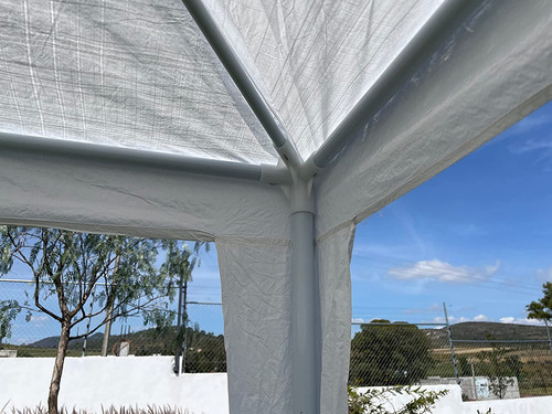 Toldo 6x3metro Carpa Gazebo Pergola Plegable Portable Blanco