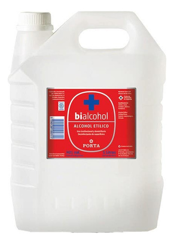 Alcohol Bialcohol Etilico 70% Porta Bidon 5 Lts X 2 Unidades