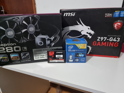 Imagem 1 de 5 de Kit I7 4790k + Z97-g43 + 16 Gb Ram + Watercooler + Ssd 240gb