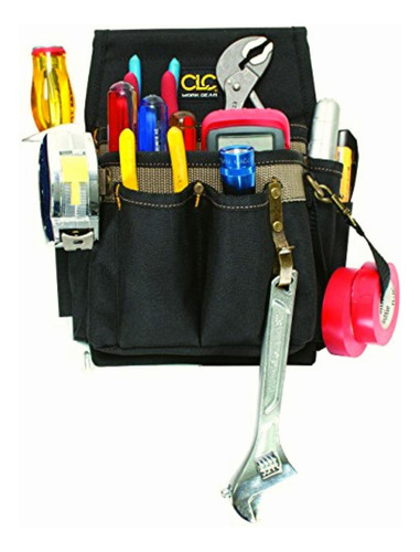 Custom Leathercraft 1505 Electrician's Tool Pouch, 10-pocket