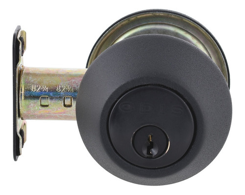 Imagen 3 de 7 de Cerrojo Cilíndrico Odis 501 Llave - Seguro - Linea 501 Negro
