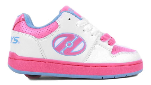 Tenis Patín Heelys Para Niña Blanco Con Rosa Una Rueda 