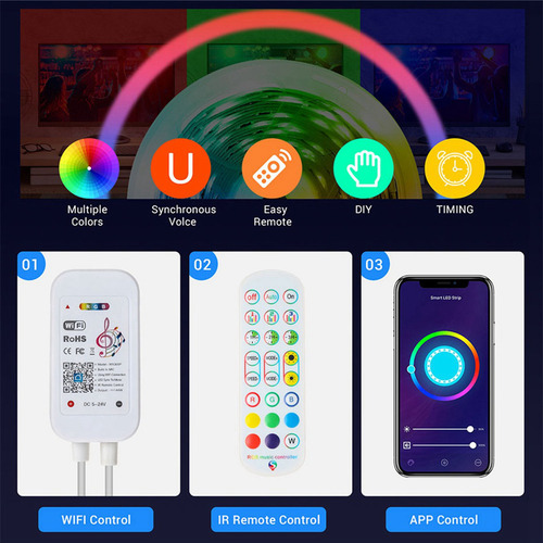 Controlador Tuya Wifi Rgb Para Tira De Luz Led 3528 2835 50,