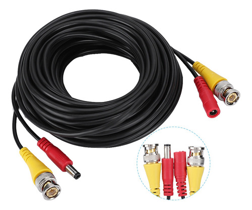 Cable De Extensión De Cámara Bnc+dc Security Para Alimentaci