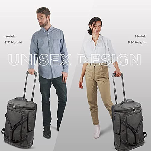Solo New York Leroy Carry-on Wheelduffle Bag, 49l Capacity,