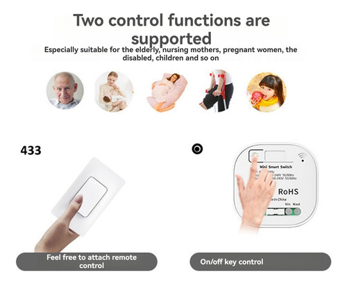 Xt Kit De Interruptor Y Receptor De Luz Inalámbrico