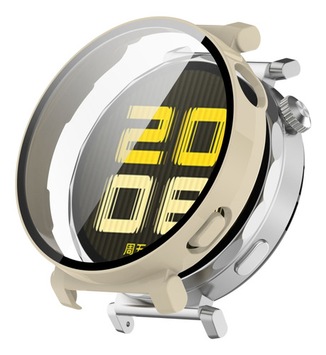 Funda De Reloj De Pc Integrada Con Película Blanca Marfil Pa