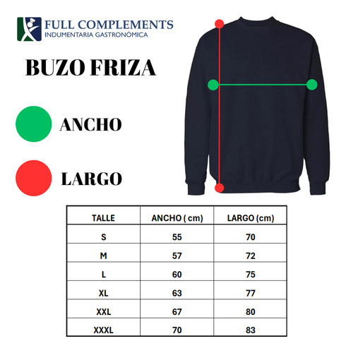 Buzo Friza Peinada Premium Cuello Redondo Unisex