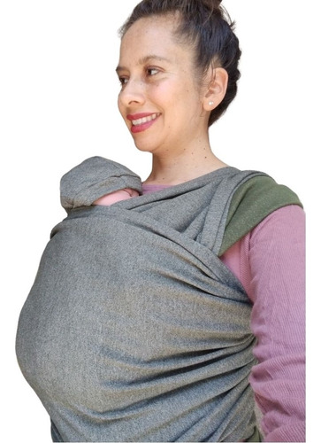 Fular Rebozo Para Bebes Elástico Ergonómico+ Gorrito+ Verde 