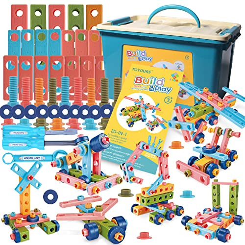 Erector Sets For Kids Ages 4-8, Easy Assembled 163 Pcs ...