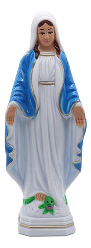 Estátua De Plástico Da Virgem Católica 25x9,5cm B
