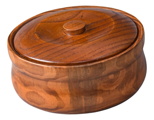 Cuenco De Madera Maciza Para Sopa Cuenco De 18 Cm X 7,5 Cm