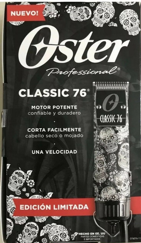 Oster Maquina Clipper Motor 97-44 Edicion Limitada Calavera 