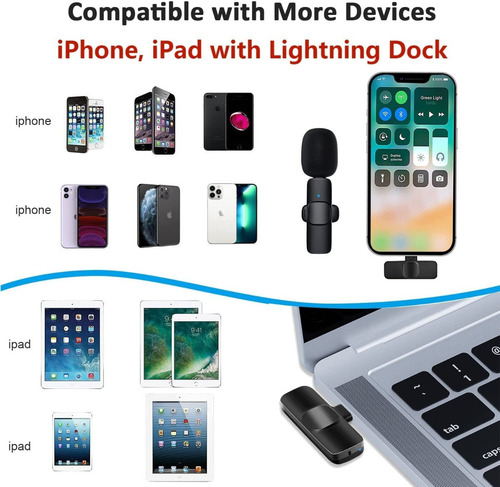 Imagem 3 de 7 de Microfone Lapela Duplo Sem Fio Para Celular Usb Tipo C K3