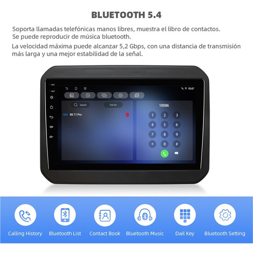 Estéreo 4+64g Carplay Para Suzuki Ignis 2017-2024 4k Wifi6