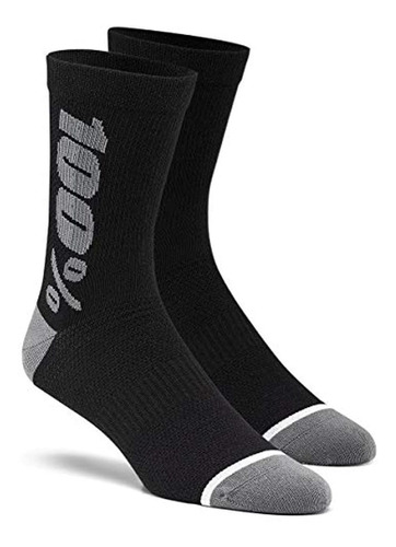 Calcetines De Merino Marca 100% De Rythym, S Y M Negro-gris