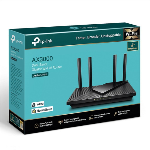 Imagen 9 de 10 de Router Gigabit Wifi 6 Dual Band Ax3000, Tp-link Archer Ax55