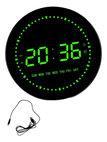 Reloj Digital Led, Reloj De Escritorio, Digital Verde
