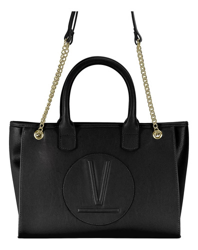 Bolsa Shopper Vizzano Tiracolo Feminina Moderna Matelassê Cor Preto-preto