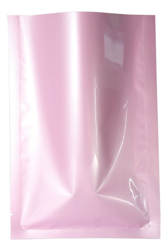 100 Bolsa Muestra Parte Superior Abierta Papel Mylar Rosa X