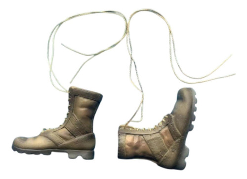 Botas De Trabajo Con Tacón Bajo Y Botines A Escala 1/6 Para