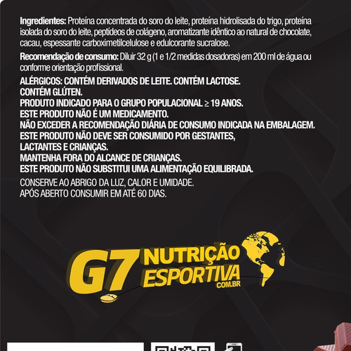 Imagem 4 de 4 de 100% Protein 900 G - G7 Nutrição Esportiva