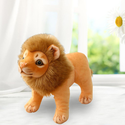 . Bonitos Juguetes De León De Peluche, Almohada De Pie 23cm