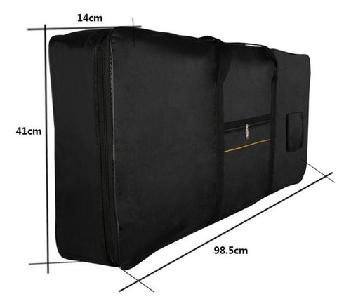 Hbolsa De Teclado Piano Electrónico 61 Teclas De Color Negro