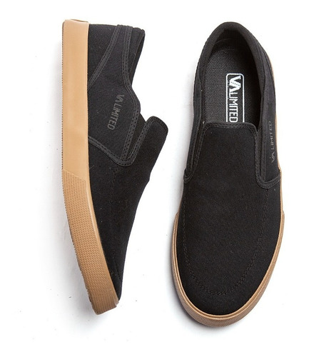 Imagen 2 de 5 de Zapatillas Panchas Va Skate Negro/caramelo Lona Envió Gratis