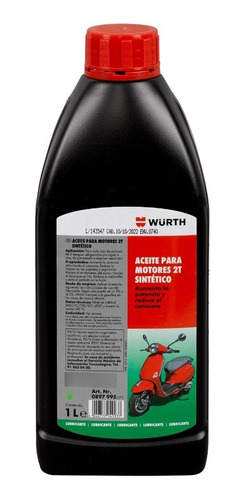 Aceite Para Motores Würth 1 L 2t Sintético