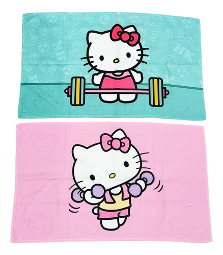 Pack 2 Hello Kitty Para Gym Gimnasio Rosa Kitty