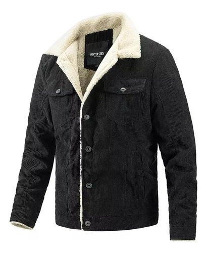 Chaqueta Abrigo De Pana Borrega De Hombre Invierno