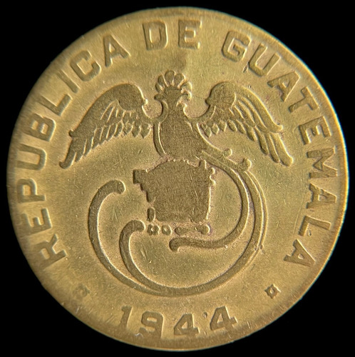 Guatemala, 2 Centavos, 1944. Il Guerra. Vf-