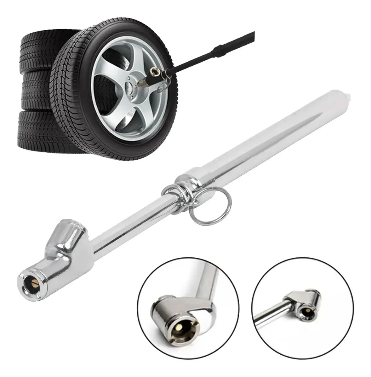 SOLTERY Calibrador De Llantas Medidor De Presion Llantas Manómetro De 150psi Con Doble Rueda Utilizado En Comprobador De Presión De Neumáticos, Adecuado Para Semirremolques, Automó