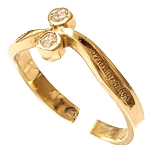 Imagen 3 de 6 de Anillo Oro 18kts Con Cubics 2,0grs N°8 Brumat