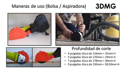 Acanaladora Para Amoladora De 4 Y 5 Pulgas Piso Y Pared. Blanco 60hz