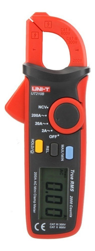 Pinza Amperimétrica Digital Uni-t Ut210b 200a 