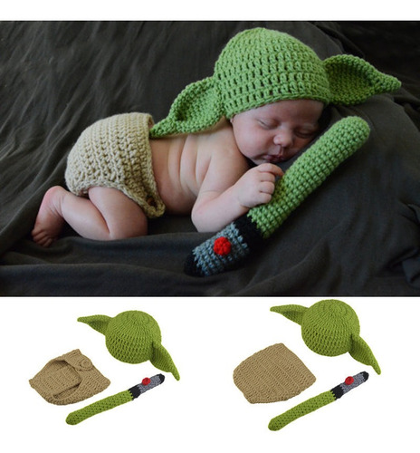 Baby Yoda Star Wars Ropa De Bebé Tejida A Mano 0-3 Meses | Meses sin  intereses