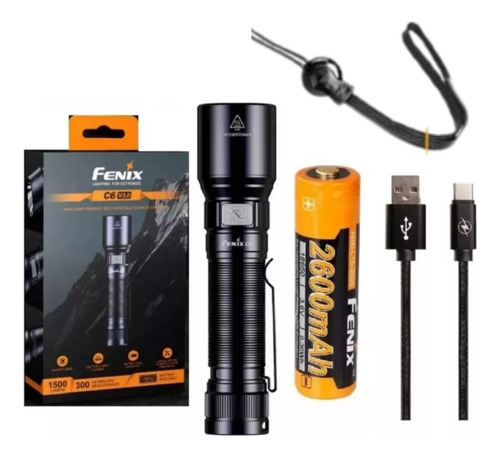 Linterna De Mano Fenix C6 V3.0 1500 L 300mts Tactica Led