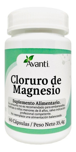 Cloruro De Magnesio, 60 Cápsulas Vegetales