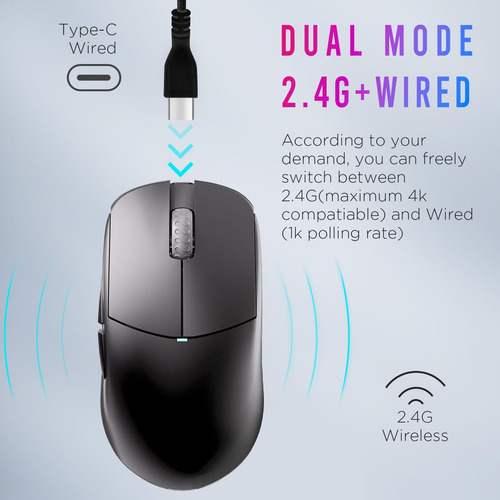 Lamzu Atlantis Mini 4k Ratón Inalámbrico De Juegos Inalámbri
