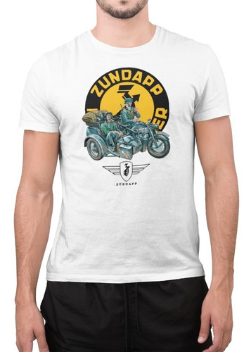 Remera Moto Alemana Zundapp Varios Modelos En Gris O Blanco