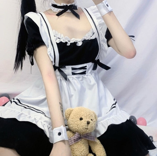 A 9 Set Lindo Disfraz De Lolita Japonesa De Traje Disfraz