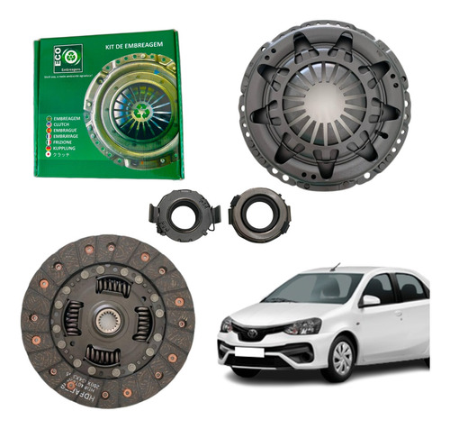 Kit Embreagem Toyota Etios Sedan 1,3l 16v Ano 2012