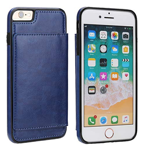Funda Cartera Para iPhone 6 Plus iPhone 6s Plus Azul 5.5 P-2