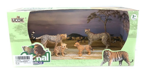Playset Figuras Animal World Familia Cheeta (11122)
